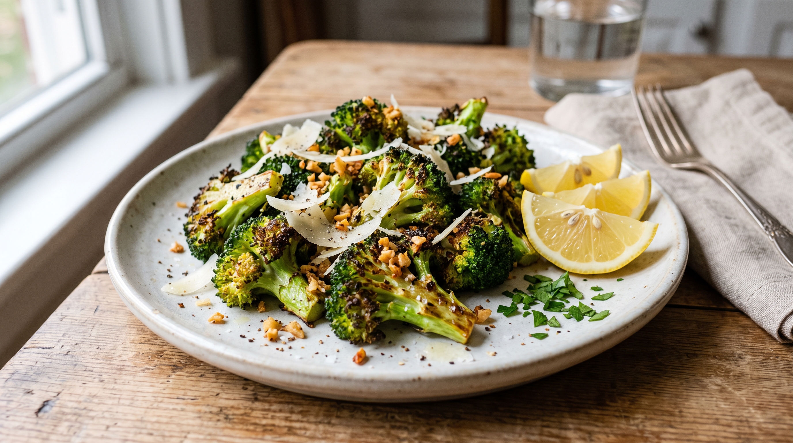 Air Fryer Garlic Roasted Broccoli