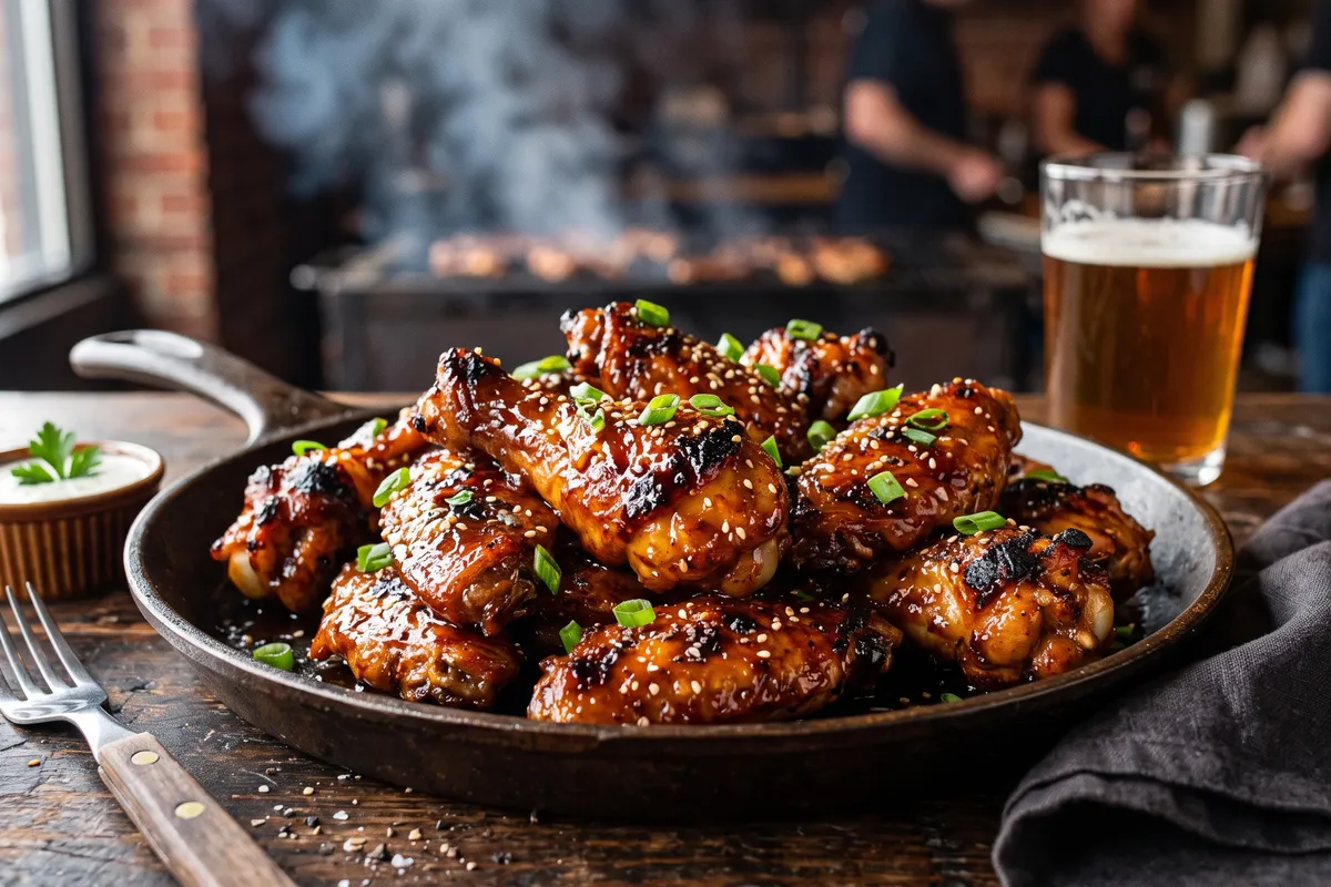 Sticky Honey BBQ Air Fryer Chicken Wings