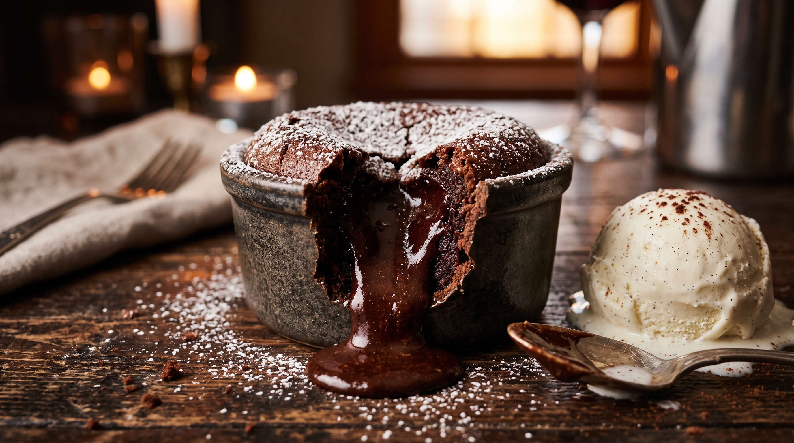 Air Fryer Chocolate Lava Cakes (Molten Center)
