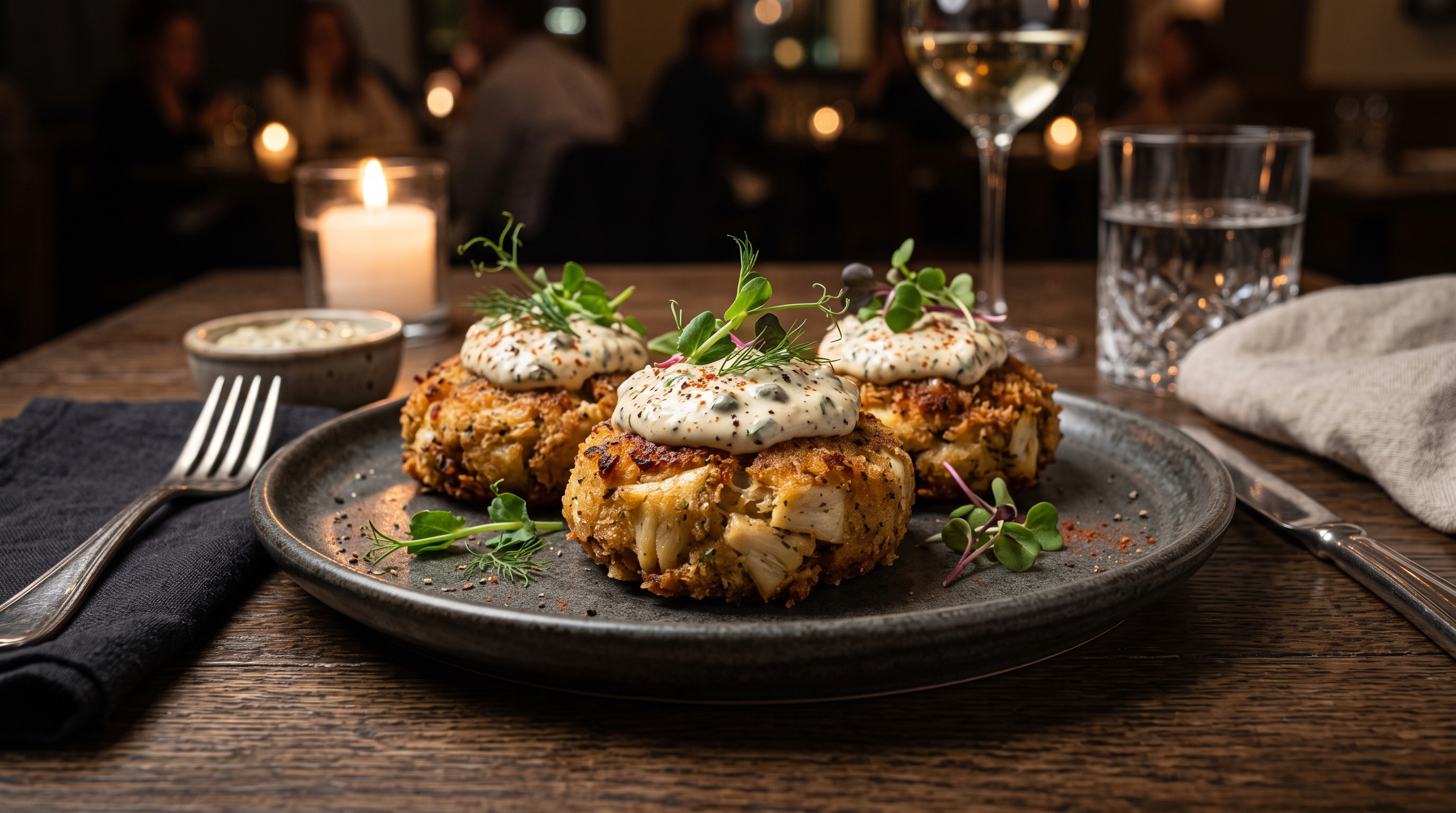 Air Fryer Crispy Crab Cakes with Remoulade