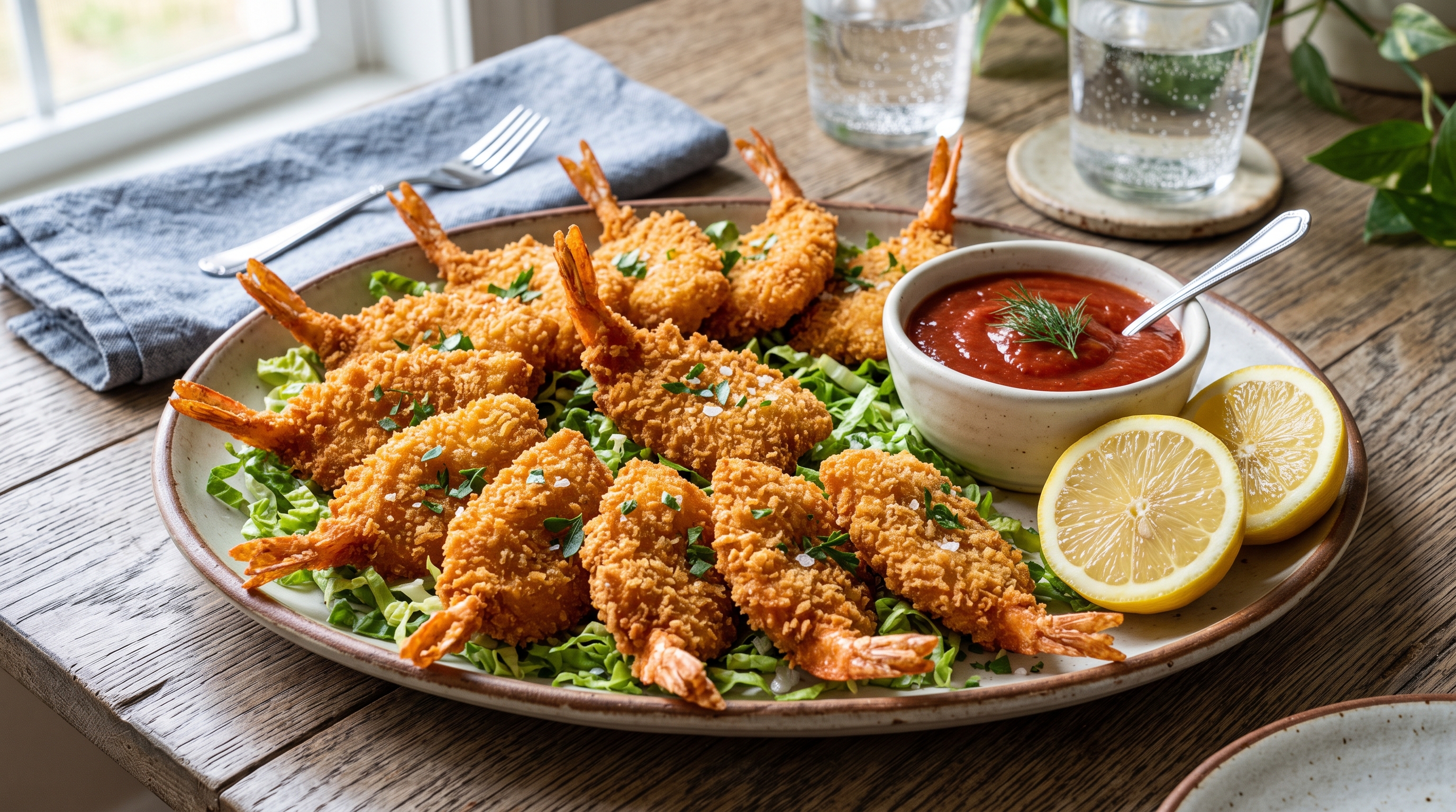 Air Fryer Crispy Butterfly Shrimp