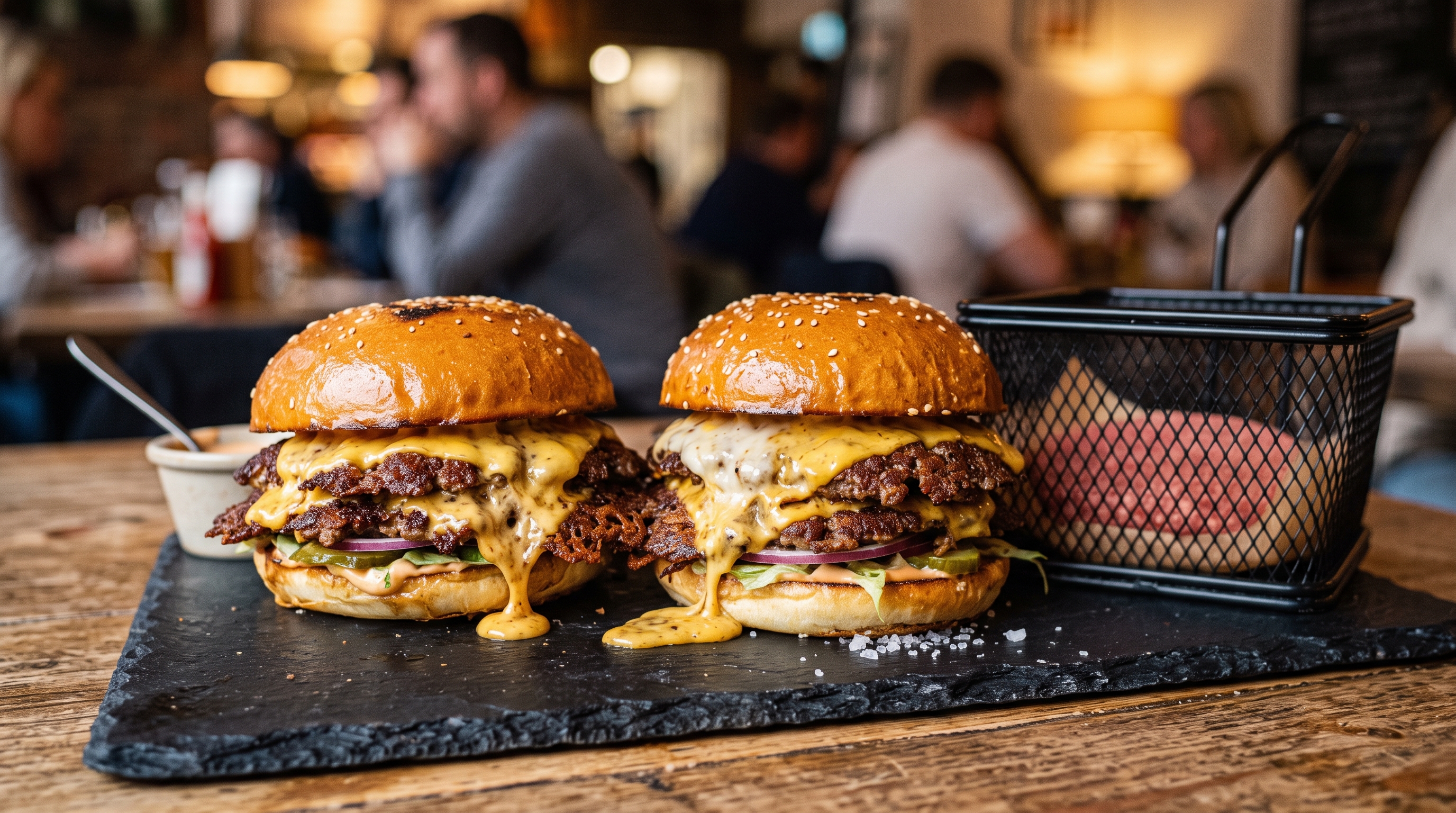 Air Fryer Smash Burgers with Caramelized Crust